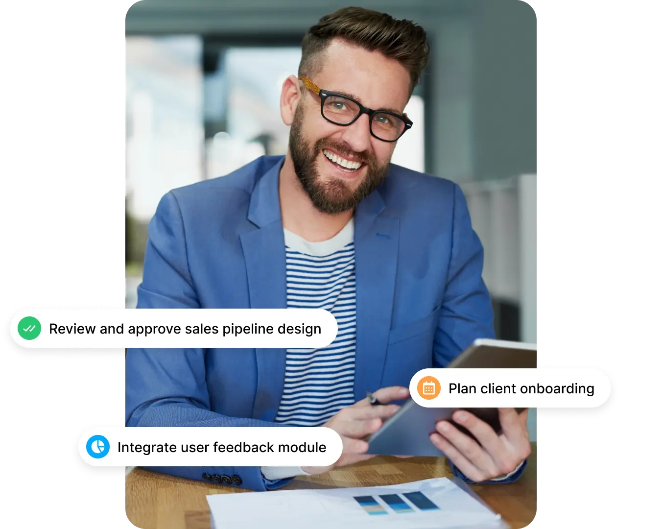 Illustration of Zero CRM dashboard interface